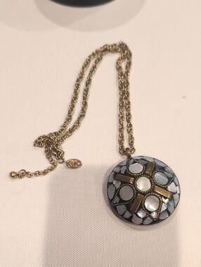 Mother Of Pearl Inlaid Mosaic Necklace